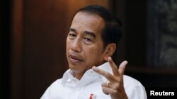 Presiden Joko Widodo di Istana Kepresidenan di Jakarta, 1 Februari 2023. (REUTERS/Willy Kurniawan)