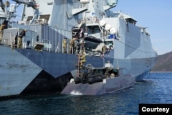 영국 해군은 초계함 ‘스페이(HMS Spey)’함이 영국 해군 전함으로는 최초로 한국 평택항에 입항해 미한 양국 해군과 함께 함안 훈련을 실시했다며 3일 사진을 공개했다. 사진 = 영국 해군.