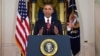 President Barack Obama addresses the nation from the Cross Hall in the White House in Washington, Sept. 10, 2014. 