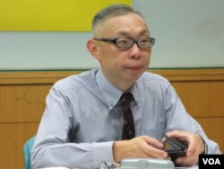 台灣師範大學政治學研究所教授范世平（美國之音張永泰拍攝）