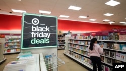 A woman shops at a Target store in Chicago on Nov. 26, 2024, ahead of the Black Friday shopping day.