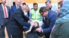 Pakistan Prime Minister Shehbaz Sharif administering polio vaccines to children to kickstart first anti polio campaign of the year on Jan 15, 2023. (Courtesy PM Office)