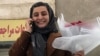 Iranian journalist Elnaz Mohammadi is seen in a photo tweeted by Hammihan, the news outlet she works for.
