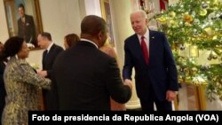 Presidente angolano, João Lourenço, e Presidente dos Estados Unidos, Joe Biden, na Casa Branca durante a Cimeira Estados Unidos-África, Dezembro de 2022