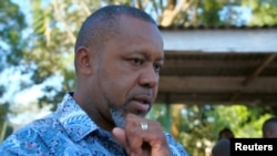 FILE - Malawi's Vice President Saulos Klaus Chilima arrives at a polling station in Lilongwe, Malawi May 21, 2019 in this still image obtained from REUTERS TV video.