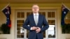 Australian Prime Minister Anthony Albanese reacts after a swearing-in ceremony for his Cabinet at Government House in Canberra, Australia, June 1, 2022. 