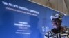 World Trade Organization director-general Ngozi Okonjo-Iweala leaves a press conference at the start of a four-day WTO Ministerial Conference in Geneva on June 12, 2022.