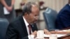 Somali President Hassan Sheik Mohamud speaks during a meeting with U.S. Defense Secretary Lloyd Austin during a meeting at the Pentagon, near Washington, Sept. 15, 2022.