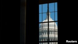 FILE - A view shows the U.S. Capitol dome from the Cannon House Office Building on Capitol Hill in Washington, July 14, 2022. 