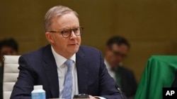 FILE - Australian Prime Minister Anthony Albanese speaks in Sydney, Australia, July 8, 2022.