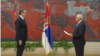 Ambasador SAD Kristofer Hil predaje akreditive predsedniku Srbije Aleksandru Vučiću, 31. marta 2022. u Beogradu (Foto: VOA) 