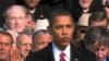 President Obama taking the oath of office in 2008.