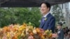 台湾总统赖清德2024年5月20日宣誓就职后发表就职演说。（台湾总统府照片）