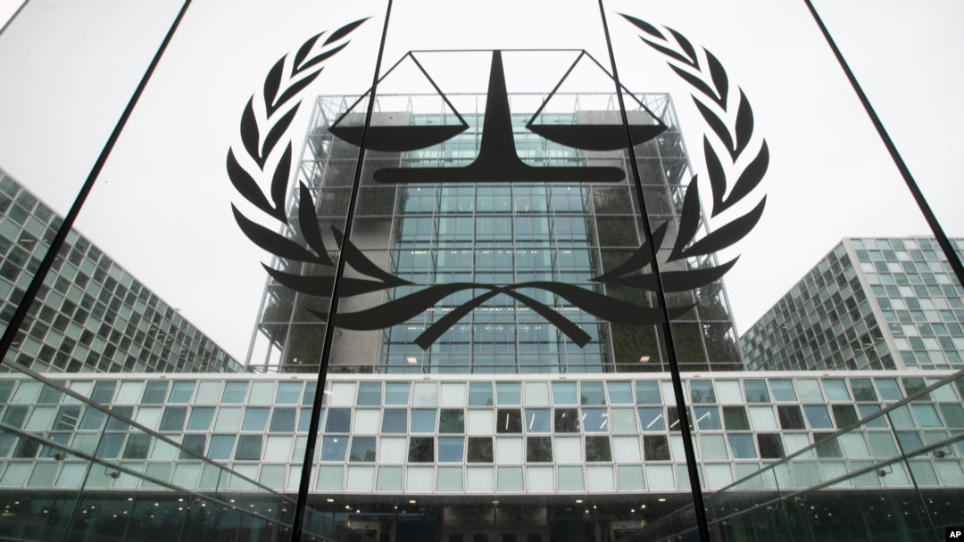 FILE- The building of the International Criminal Court (ICC) is seen in The Hague, Netherlands, Nov. 7, 2019. 