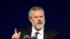 FILE - Liberty University President Jerry Falwell Jr. speaks during the school's commencement ceremonies in Lynchburg, Virginia, May 11, 2019. 