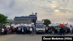 Trabalhadores são-tomenses protestam contra incumprimento de Governo do acordo sobre aumento salarial, São Tome, 17 Junho 2022