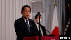 日本首相岸田文雄2022年7月11日在国会选举结果公布后见记者。（路透社）