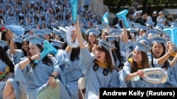 Upacara wisuda Universitas Columbia di Manhattan, New York City, AS, 18 Mei 2022. (Foto: REUTERS/Andrew Kelly)