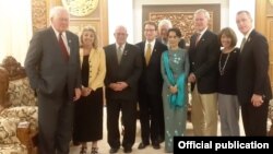 Democracy Partnership Committee နဲ့ နိုင်ငံခြားရေး ဝန်ကြီး ဒေါ်အောင်ဆန်းစုကြည်တို့ တွေ့ဆုံ(ဓါတ်ပုံ-Ministry of Foreign Affairs Myanmar) 