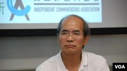 劉銳紹表示，目前局勢是數十年來最嚴峻 (美國之音湯惠芸拍攝)