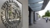 Entrada da sede do FMI em Washington
