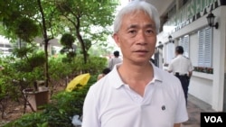 香港立法會選舉超級區議會候選人梁耀忠（VOA湯惠芸攝）