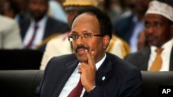 Somalia's President Mohamed Abdullahi Mohamed, also known as Farmajo, in Mogadishu, Somalia, Feb. 22, 2017.
