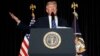 Presiden AS Donald Trump saat berbicara kepada sekelompok kepala polisi dan sheriff seluruh Amerika dalam pertemuan di Gedung Putih, Rabu (8/2).