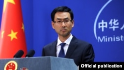 တရုတ် နိုင်ငံခြားရေးဝန်ကြီးဌာန ပြောခွင့်ရ Geng Shuang (the ministary of foreign affair)