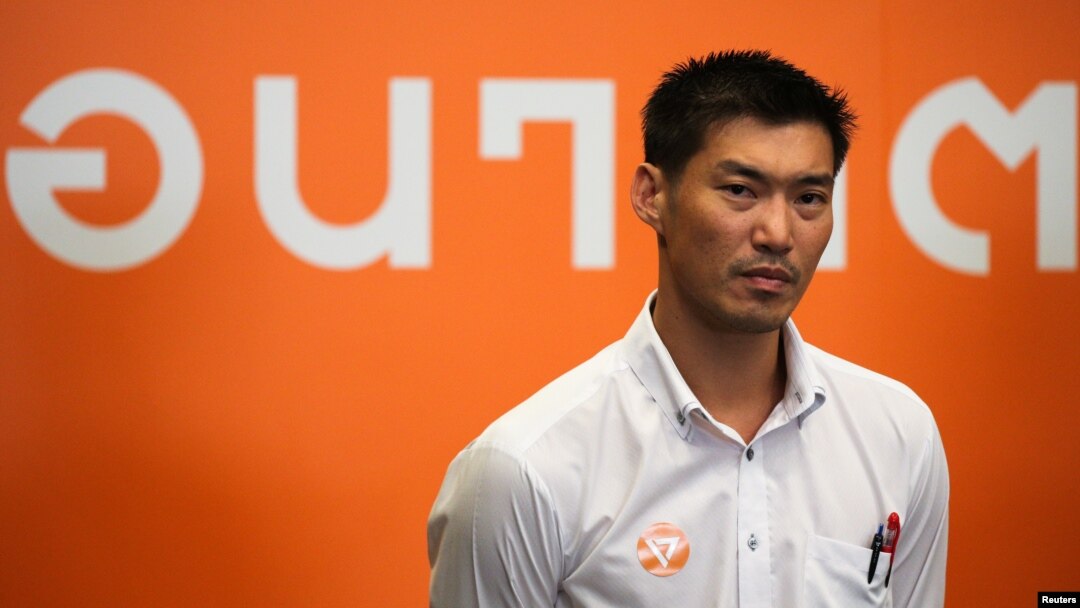 Thanathorn Juangroongruangkit, the founder of Thailand's Future Forward Party, looks on during the launch of the party in Bangkok, Thailand, March 15, 2018. 