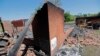 The burnt ruins of the St. Mary Baptist Church, one of three that recently burned down in St. Landry Parish, are seen in Port Barre, La., Apr. 10, 2019.