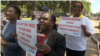 Teachers demanding to be paid in U.S. dollars take to the streets in Harare, Zimbabwe, Nov. 9, 2018. 