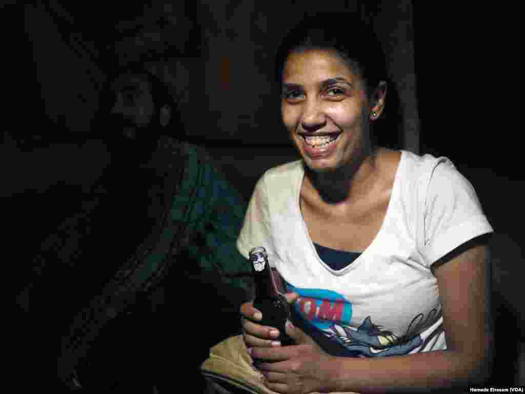 “I just turned 21 yesterday, and Ramadan is just finished, and tomorrow is the Eid. I’m trying to celebrate to my max, having my beer legally is the biggest celebration for me and it feels so good,” says Amira Hamdy, in Cairo Egypt, June 5, 2016.