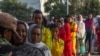 Voters queue early in the morning to cast their votes in Ethiopia's general election, Sunday May 24, 2015, in Addis Ababa. 