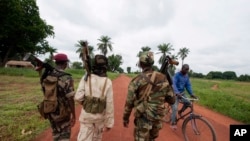 Seleka rebels, seen here July 15, 2013, in the town of Bria, Central African Republic.