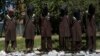 FILE - Insurgents suspected of being from the Haqqani network are presented to the media at the National Directorate of Security (NDS) headquarters in Kabul, Afghanistan, May 30, 2013.