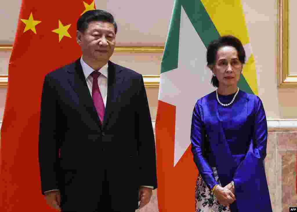 တရုတ်သမ္မတ Xi Jingping နဲ့ နိုင်ငံတော်အတိုင်ပင်ခံ ဒေါ်အောင်ဆန်းစုကြည်တွေ့ဆုံ 