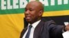 FILE - African National Congress spokesman Zizi Kodwa is seen delivering a speech in a photo taken from his Twitter feed @zizikodwa. Kodwa has accused the U.S. of trying to “undermine the democratically elected government” of South Africa.