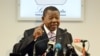 FILE - Congolese government spokesman and minister of information, communications and medias Lambert Mende.