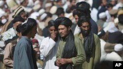 گفته می شود که طالبان طرفدار ملا اختر محمد منصور هشت جنگجوی داعش را به اتهام قتل مسافران هزاره به دار آویخته اند.