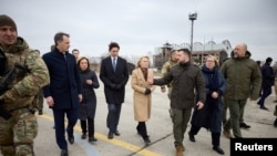 World leaders mark the second anniversary of Russia's invasion of Ukraine, outside of Kyiv