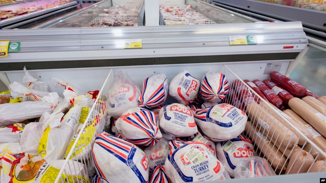 Russia has banned most food imports from the West in retaliation for sanctions over Ukraine, which will also likely lead to empty shelves in Russian cities.