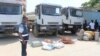 Angola Kwanza Sul os camiões quando foram confiscados