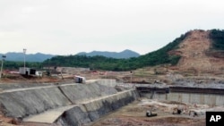FILE - Construction work takes place at the site of the Grand Ethiopian Renaissance Dam near Assosa, Ethiopia, June 28, 2013.