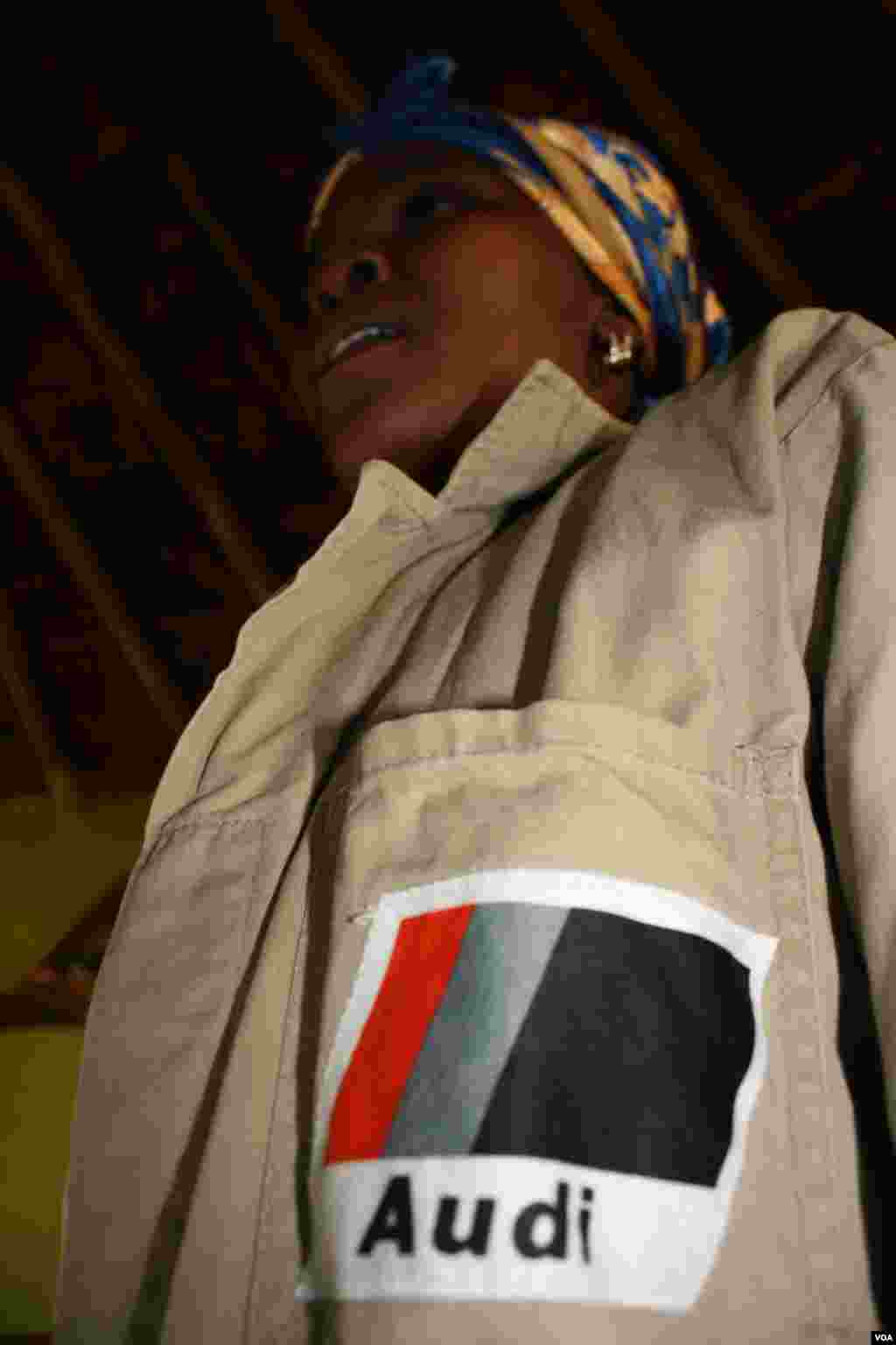 Community elder and a caregiver at the home, Mama ka Blondie, often has the responsibility of supervising Sihle (VOA. D Taylor)