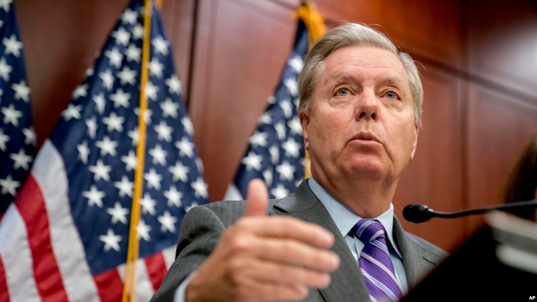 FILE - Sen. Lindsey Graham, R-S.C., speaks during a news conference on Capitol Hill, Dec. 6, 2017, in Washington. Graham on Jan. 16, 2018, urged President Donald Trump to "close this deal" on immigration reform.