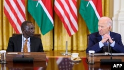 美國總統拜登與肯尼亞總統威廉·魯托（William Ruto)和商界領袖在白宮舉行會談。 （2024年5月22日）