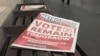 A tabloid newspaper left at a London tube station urges voters to remain in the E.U. Both campaigns made last-minute bids in the hours before the referendum, June 22, 2016. (Photo: L. Ramirez / VOA) 