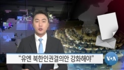 [VOA 뉴스] “유엔 북한인권결의안 강화해야”