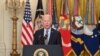 President Joe Biden speaks about the American troop withdrawal from Afghanistan, in the East Room of the White House, in Washington, July 8, 2021. 